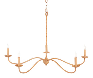 Saxon Rattan Small Chandelier – Elegant Adjustable Lighting Fixture with Modern Vintage Charm