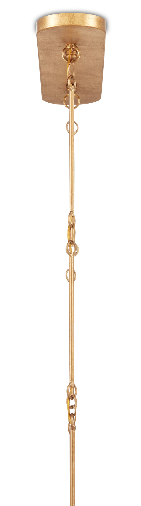 Grand Lotus Black Oval Chandelier - Elegant Wrought Iron Design with Gold Leaf Finish, 6 Lights