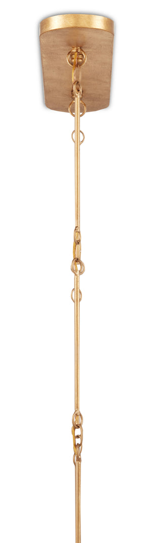 Grand Lotus White Oval Chandelier - Elegant Wrought Iron Design with Gold Leaf Finish, Adjustable Height