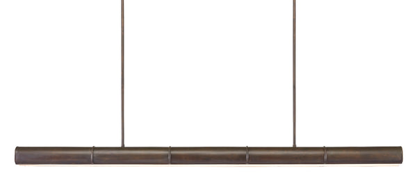 Lyon Large Linear Chandelier - Stylish Bronze Verdigris Light Fixture for Kitchens & Game Rooms