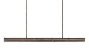Lyon Large Linear Chandelier - Stylish Bronze Verdigris Light Fixture for Kitchens & Game Rooms
