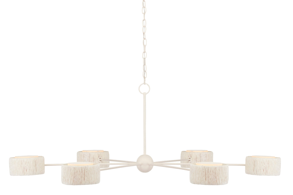 Monreale Chandelier - Eco-Friendly LED Lighting with Stylish Recycled Paper Shades & Adjustable Height