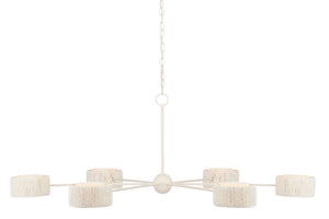 Monreale Chandelier - Eco-Friendly LED Lighting with Stylish Recycled Paper Shades & Adjustable Height