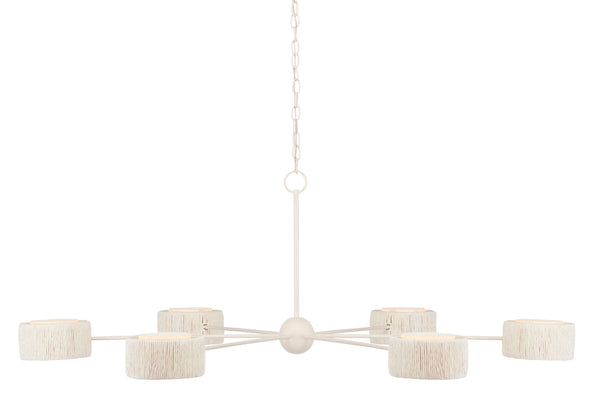 Monreale Chandelier - Eco-Friendly LED Lighting with Stylish Recycled Paper Shades & Adjustable Height