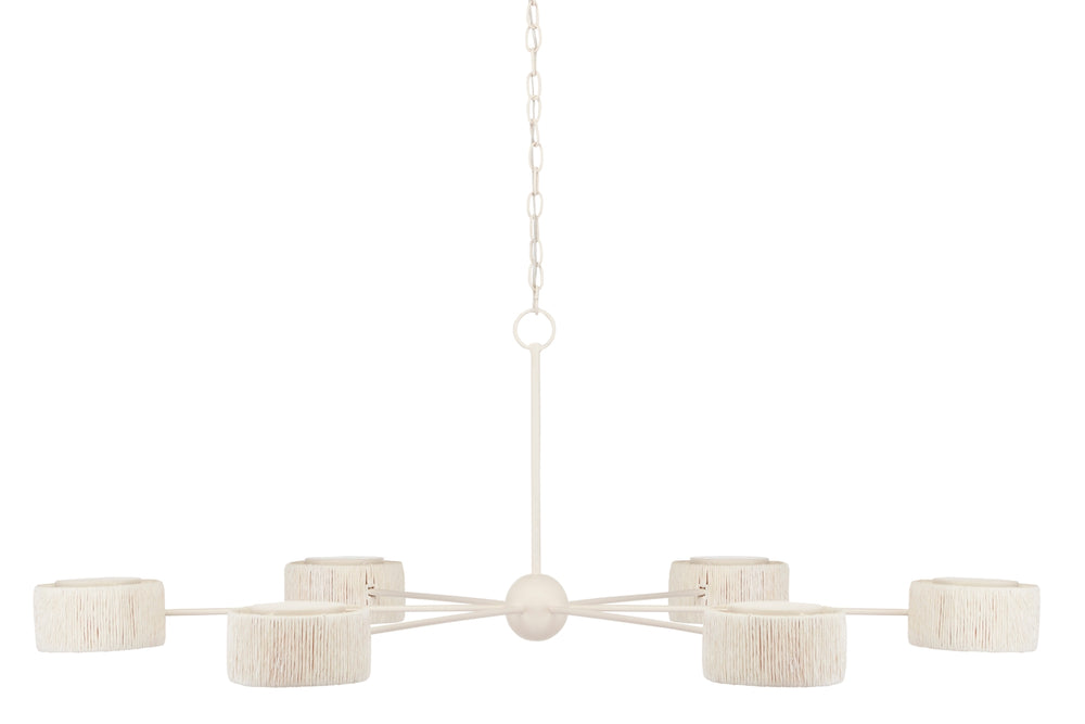 Monreale Chandelier - Eco-Friendly LED Lighting with Stylish Recycled Paper Shades & Adjustable Height