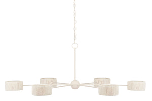 Monreale Chandelier - Eco-Friendly LED Lighting with Stylish Recycled Paper Shades & Adjustable Height