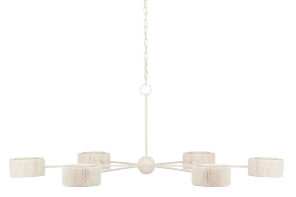 Monreale Chandelier - Eco-Friendly LED Lighting with Stylish Recycled Paper Shades & Adjustable Height