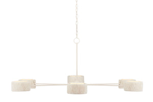 Monreale Chandelier - Eco-Friendly LED Lighting with Stylish Recycled Paper Shades & Adjustable Height