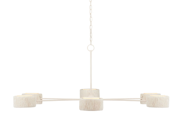 Monreale Chandelier - Eco-Friendly LED Lighting with Stylish Recycled Paper Shades & Adjustable Height