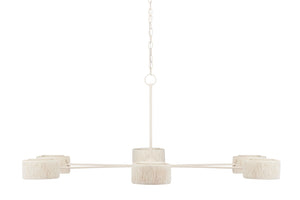 Monreale Chandelier - Eco-Friendly LED Lighting with Stylish Recycled Paper Shades & Adjustable Height