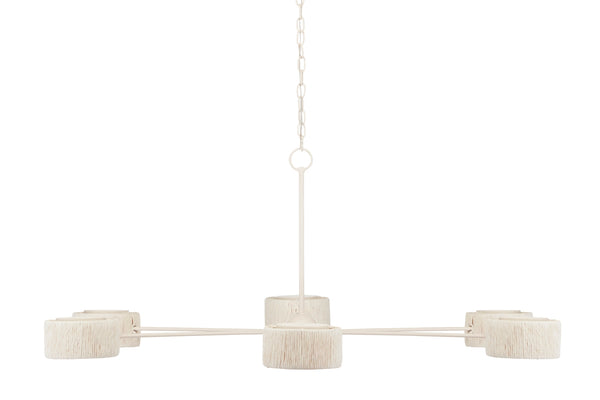 Monreale Chandelier - Eco-Friendly LED Lighting with Stylish Recycled Paper Shades & Adjustable Height