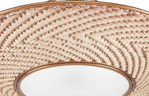 Monsoon Chandelier - Tropical Elegance with Antique Brass Finish and Jute Rope for Chic Interiors