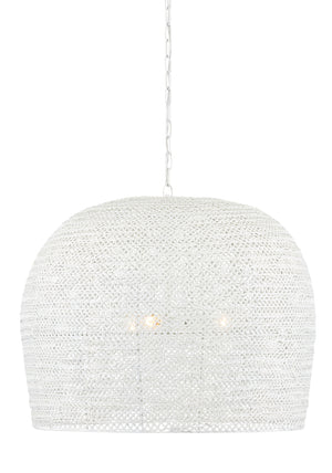 Piero Large White Iron Chandelier – Stunning Adjustable Light Fixture with Textural Elegance