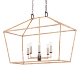 Denison Rattan Rectangular Lantern