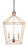 Denison Rattan Rectangular Lantern