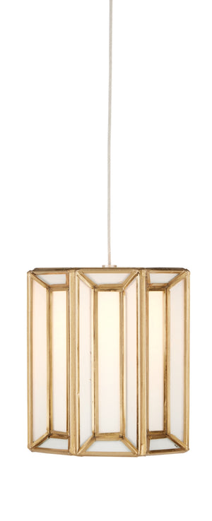 Daze 1-Light Multi-Drop Pendant in Antique Brass & White Milk Glass - Elegant Adjustable Lighting Fixture