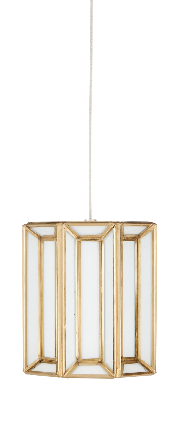 Daze 1-Light Multi-Drop Pendant in Antique Brass & White Milk Glass - Elegant Adjustable Lighting Fixture
