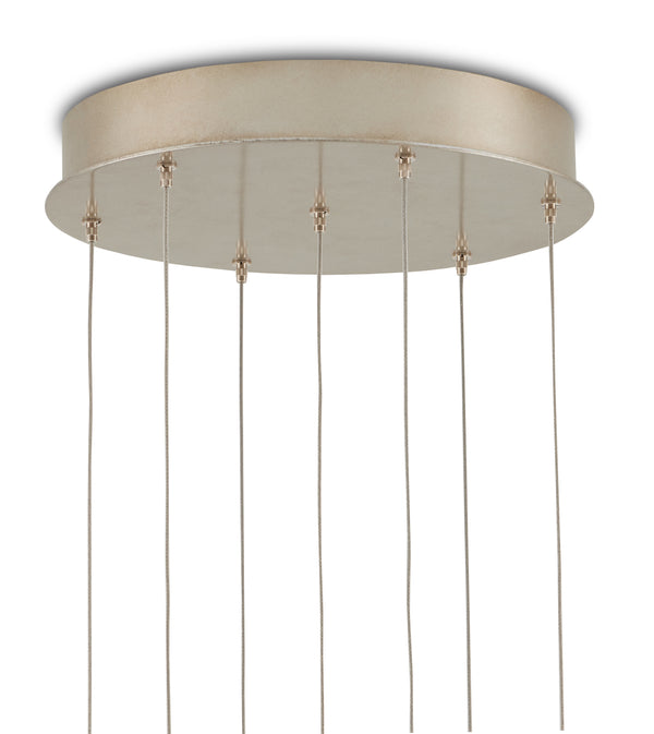 Lazio 7-Light Multi-Drop Pendant - Unique Alabaster Shades with Silver Finish for Elegant Lighting