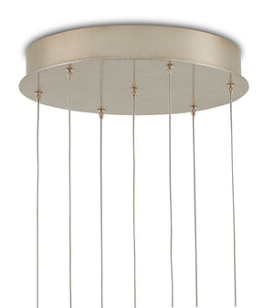 Rame 7-Light Multi-Drop Pendant - Dazzling Mercury Glass Teardrop Shades in Copper & Silver Finish