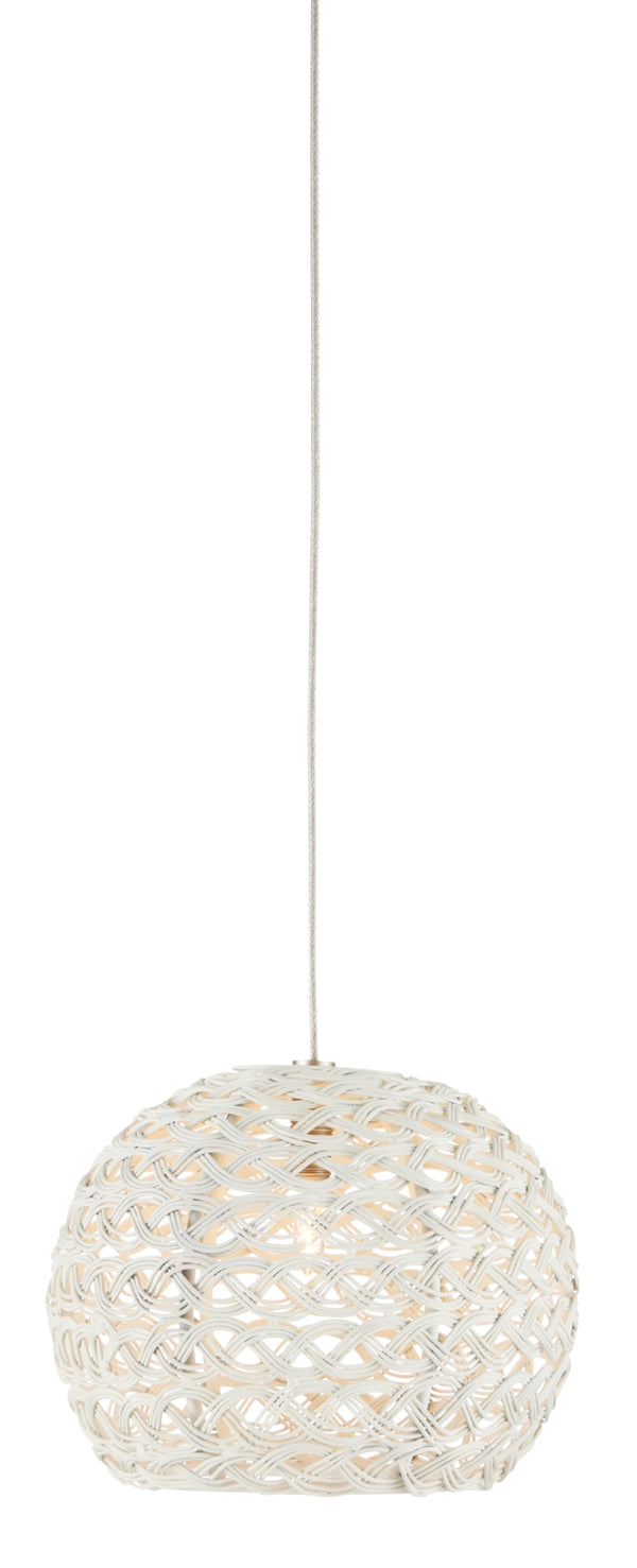 Piero 1-Light Multi-Drop Pendant in White Iron - Adjustable Height, Elegant Textured Design & Bulb Included