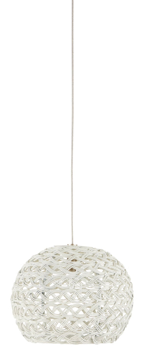 Piero 1-Light Multi-Drop Pendant in White Iron - Adjustable Height, Elegant Textured Design & Bulb Included
