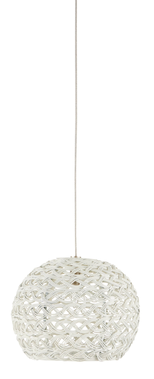Piero 1-Light Multi-Drop Pendant in White Iron - Adjustable Height, Elegant Textured Design & Bulb Included