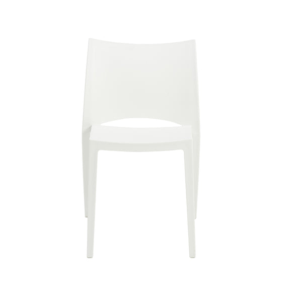 Leslie Stacking Side Chair in White - Set of 2