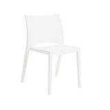 Leslie Stacking Side Chair in White - Set of 2