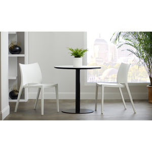 Leslie Stacking Side Chair in White - Set of 2