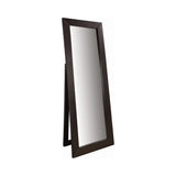 Contemporary Rectangular Floor Mirror Cappuccino