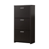 Contemporary 3-drawer Shoe Cabinet Black