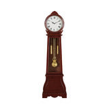 Contemporary Grandfather Clock with Chime Brown Red