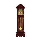 Traditional Grandfather Clock Brown Red and Clear