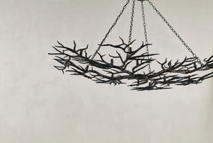 Rainforest Bronze Chandelier - Stunning 14-Light Rustic Fixture with Adjustable Height & Unique Design