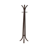 Country Rustic Coat Rack with 6 Hooks - Stylish Cappuccino Finish for Modern Entryway Decor