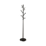 Contemporary 18-Hook Black Coat Rack - Tree Branch Design for Stylish Entryway and Living Space