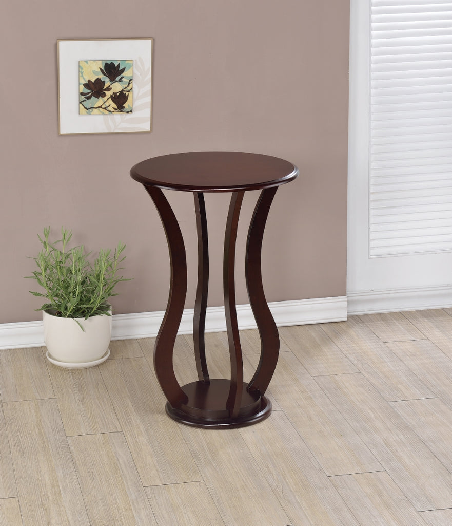 Casual Round Top Accent Table Cherry