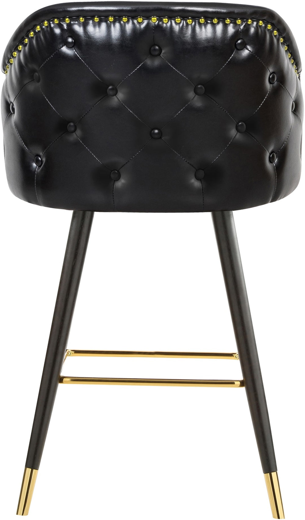 Barbosa Faux Leather / Metal / Engineered Wood / Foam Contemporary Black Faux Leather Counter/Bar Stool - 23" W x 23" D x 41" H