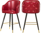 Barbosa Faux Leather / Metal / Engineered Wood / Foam Contemporary Red Faux Leather Counter/Bar Stool - 23" W x 23" D x 41" H