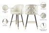 Barbosa Faux Leather / Metal / Engineered Wood / Foam Contemporary White Faux Leather Counter/Bar Stool - 23" W x 23" D x 41" H