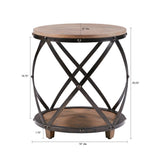 Cirque Traditional Bent Metal Accent Table