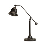 Country Rustic Bell Shade Table Lamp Dark Bronze