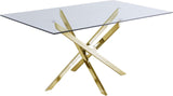 Xander Tempered Glass Contemporary Dining Table