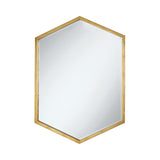 Casual Hexagon Shaped Wall Mirror Gold