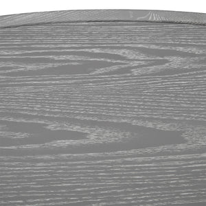 Niklaus 47" Oval Coffee Table in Gray with Black Base