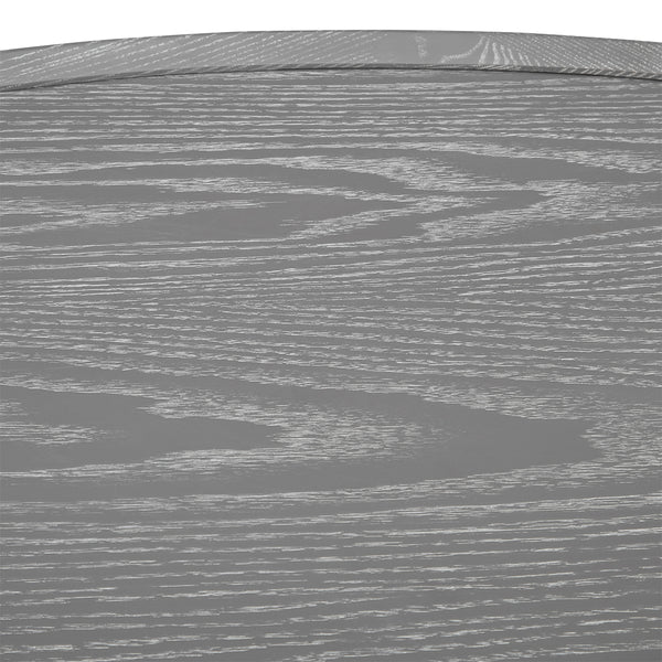 Niklaus 47" Oval Coffee Table in Gray with Black Base