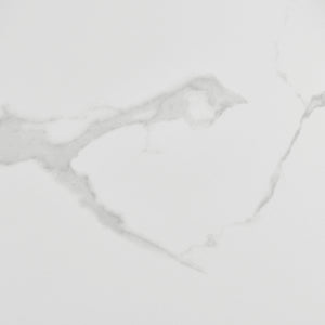 Astrid 20" Side Table in Matte White Ceramic Top and High Gloss White Steel Base