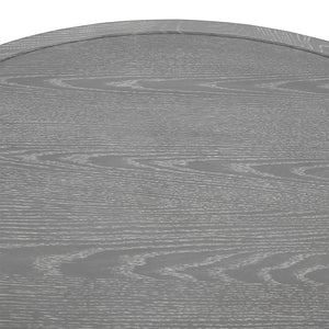 Niklaus 35" Round Coffee Table in Gray with Black Base