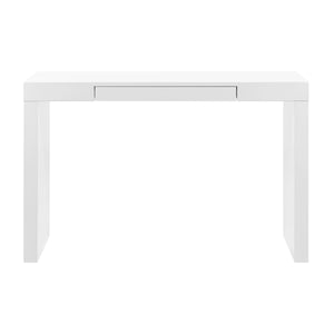 EuroStyle Doug Desk in Matte White Lacquered with One Drawer 90303-WHT