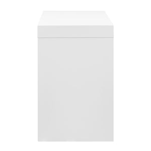 EuroStyle Doug Desk in Matte White Lacquered with One Drawer 90303-WHT